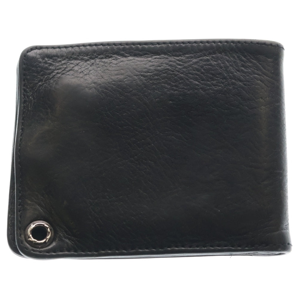 CHROME HEARTS(クロムハーツ) 1SNAP 1スナップ クロス ボールボタン レザーウォレット 財布 ブラック BCA361