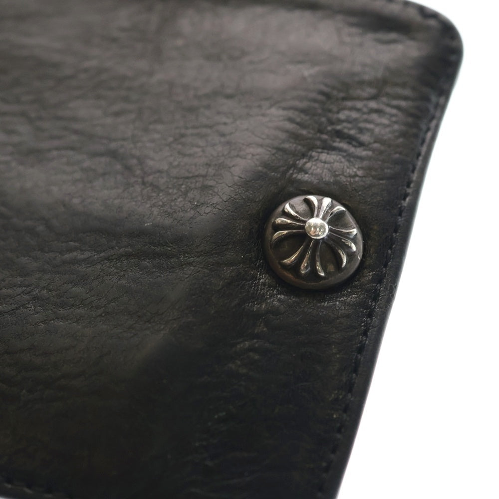 CHROME HEARTS(クロムハーツ) 1SNAP 1スナップ クロス ボールボタン レザーウォレット 財布 ブラック BCA361