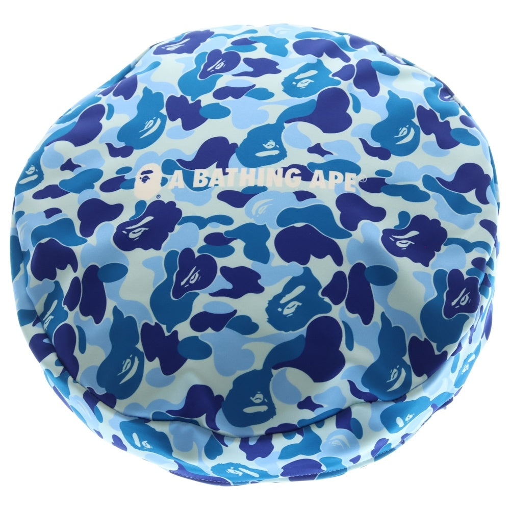 A BATHING APE(アベイシングエイプ) ABC CAMO CIRCLE BEADS CUSHION カモフラージュ 迷彩 ビーズクッション ブルー