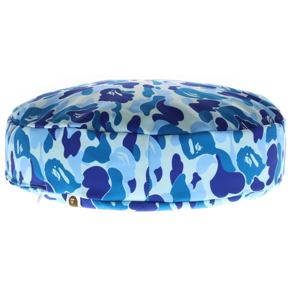 A BATHING APE(アベイシングエイプ) ABC CAMO CIRCLE BEADS CUSHION カモフラージュ 迷彩 ビーズクッション ブルー