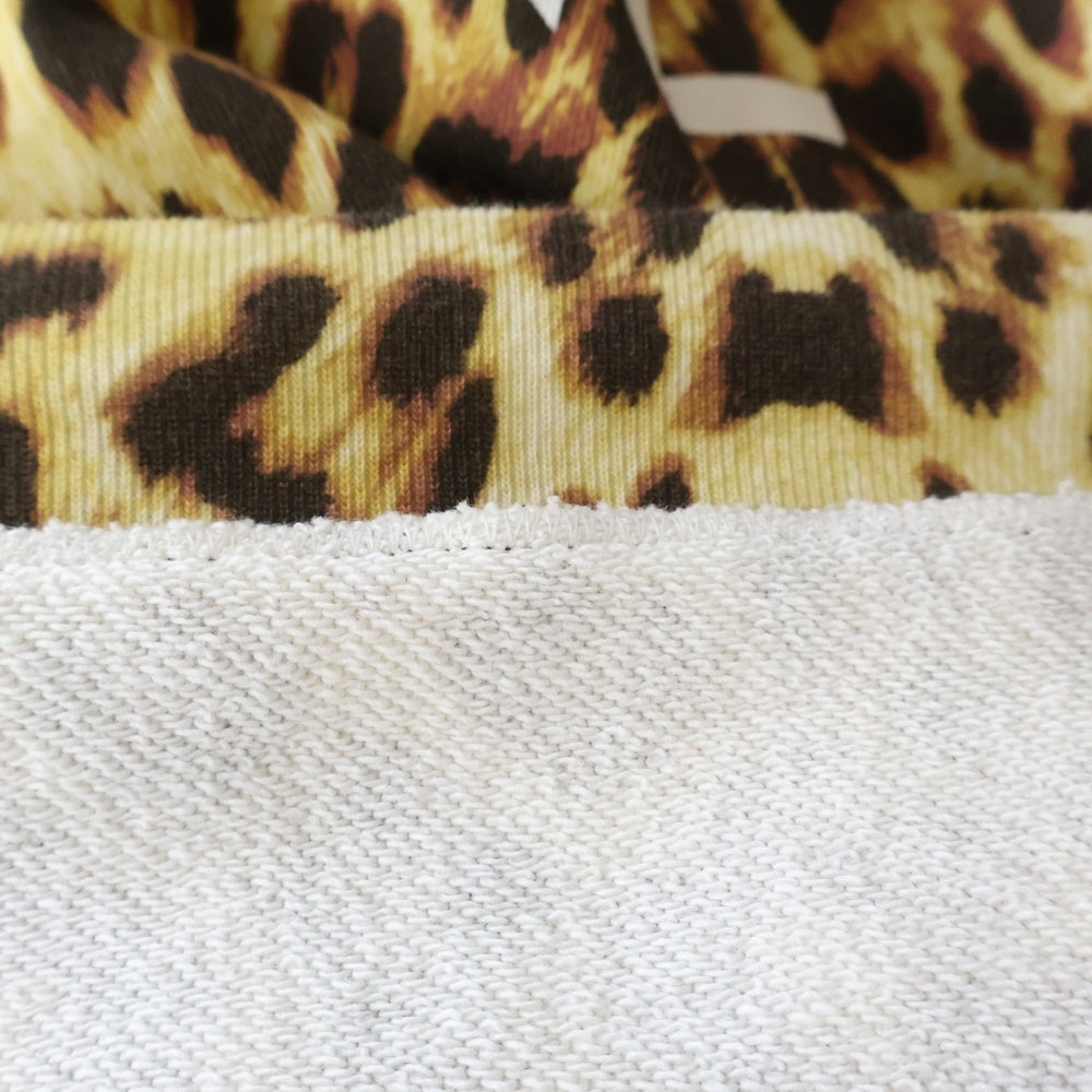 CELINE(セリーヌ) 21SS Loose Hoodie Leopard ルーズ フーディ レオパード ロゴプリント プルオーバー パーカー イエロー/ブラウン 2Y321519M