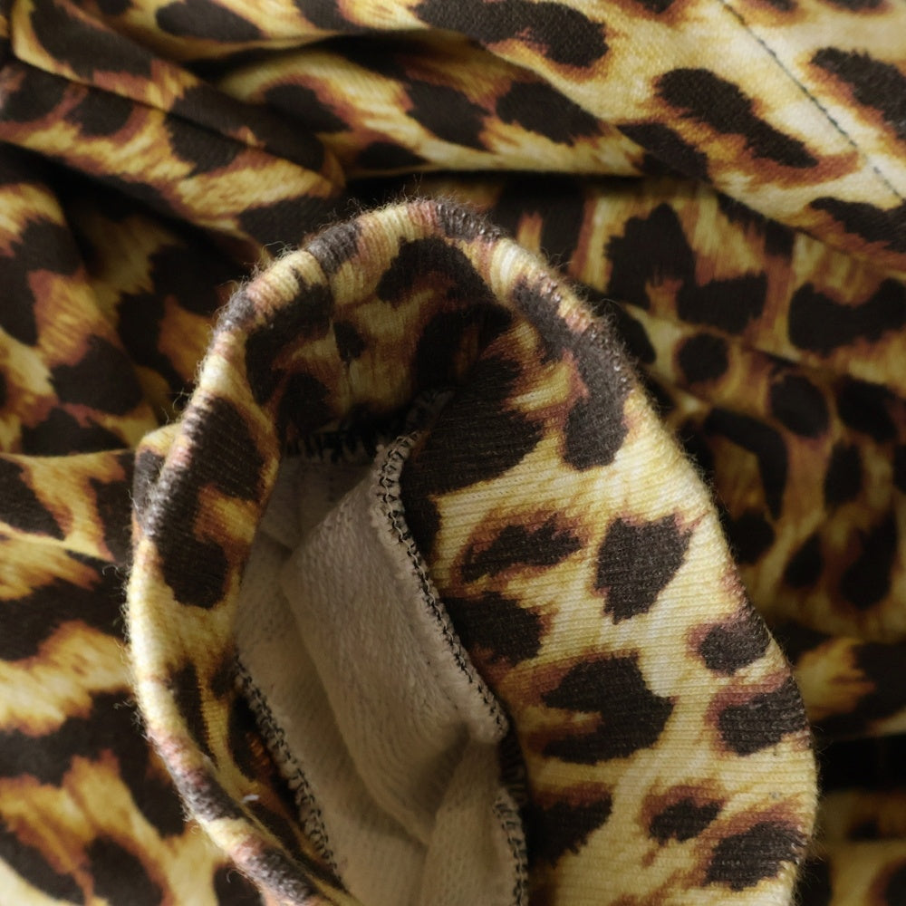 CELINE(セリーヌ) 21SS Loose Hoodie Leopard ルーズ フーディ レオパード ロゴプリント プルオーバー パーカー イエロー/ブラウン 2Y321519M