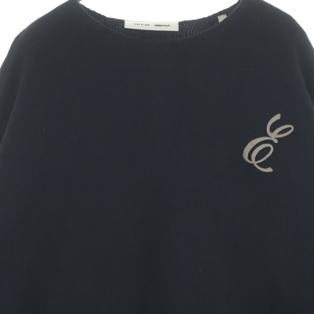 FEAR OF GOD ESSENTIALS(フィアオブゴッド エッセンシャルズ) 25AW WAFFLE CREWNECK SWEATER ワッフル クルーネック 長袖ニットセーター ブラック