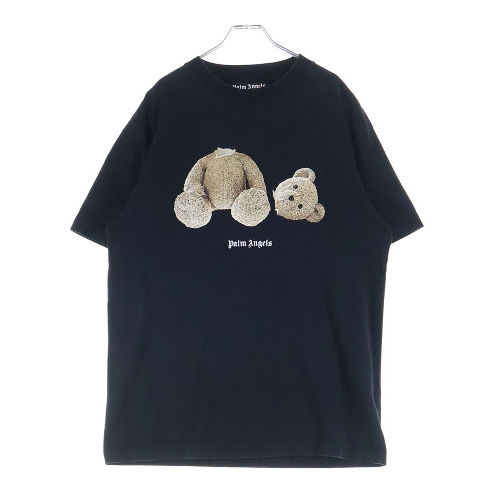 Palm Angels(パームエンジェルス) KILL THE BEAR TEE ベアプリント クルーネック 半袖Tシャツ カットソー ブラック PMAA001R21JER001