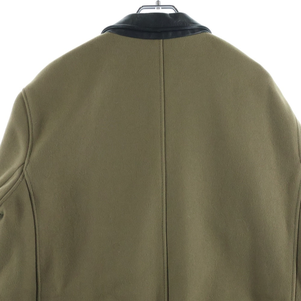 DSQUARED2(ディースクエアード) ジップアップ 3B レザー切替 1トレンチコート カーキ S74AA0074