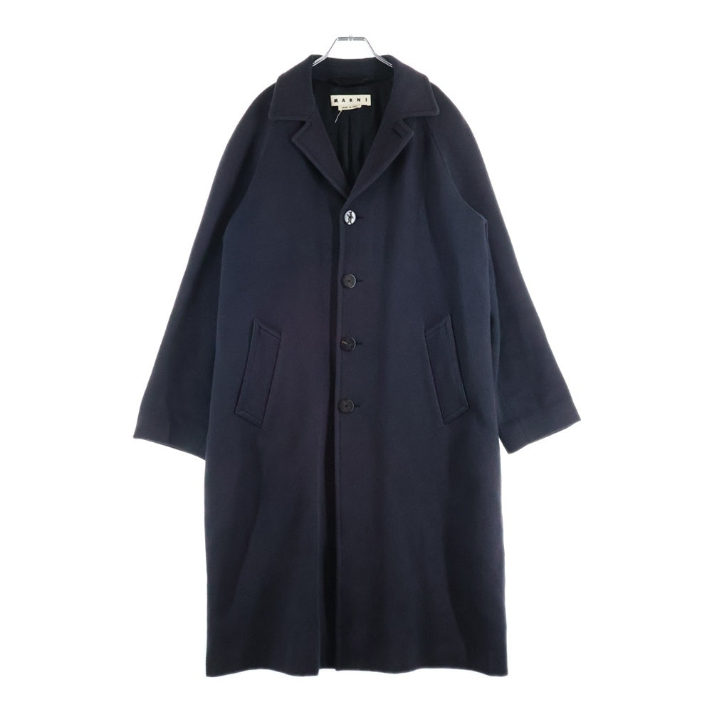 MARNI(マルニ) 4B 袖ボタン付き ウール チェスターコート ネイビー TUMU0015U0-S49405