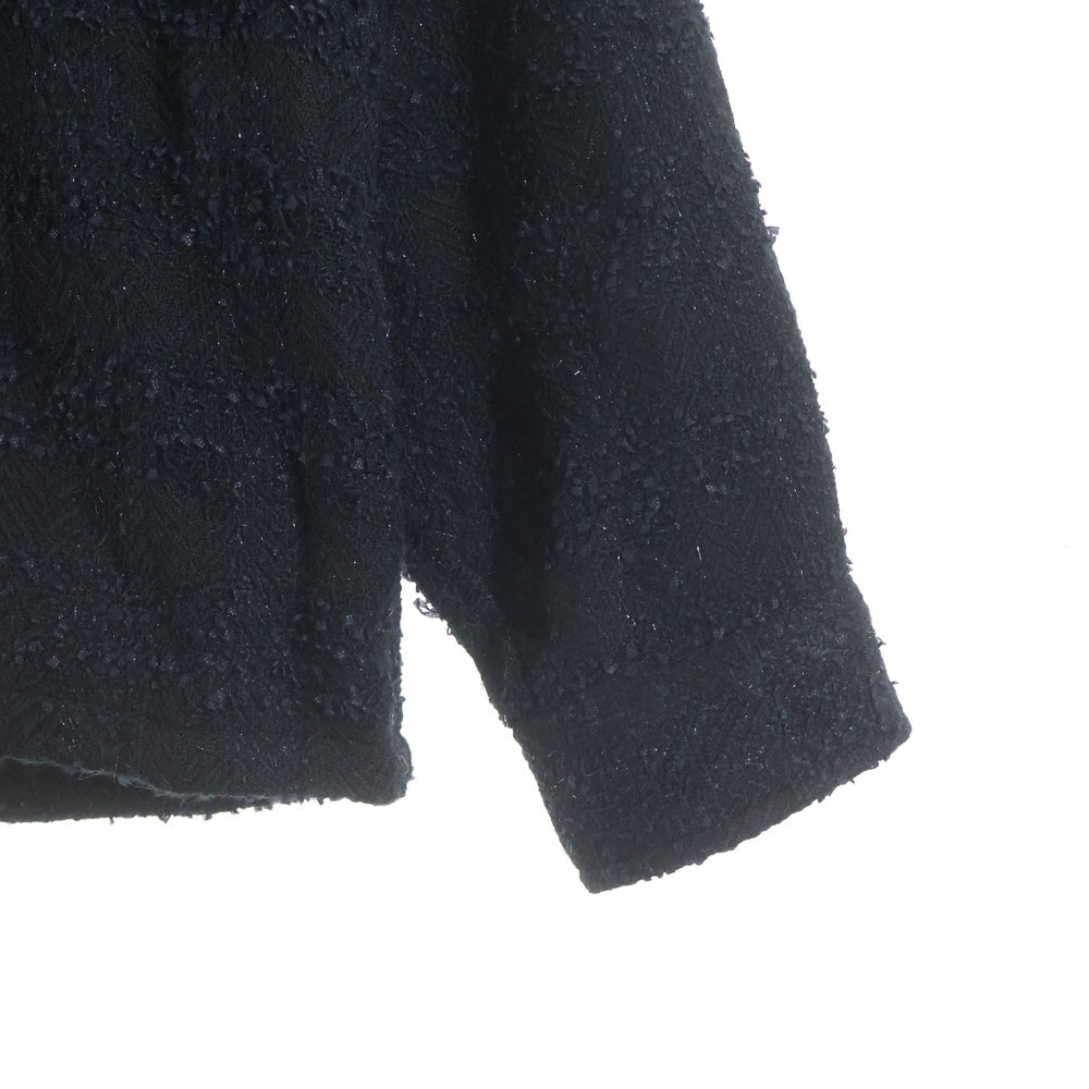 SUPREME(シュプリーム) 24AW Boucle Zip Up Shirt ブークレ ジップ アップ 長袖シャツ ブラック