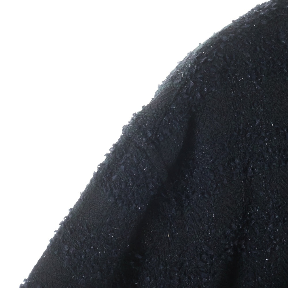 SUPREME(シュプリーム) 24AW Boucle Zip Up Shirt ブークレ ジップ アップ 長袖シャツ ブラック
