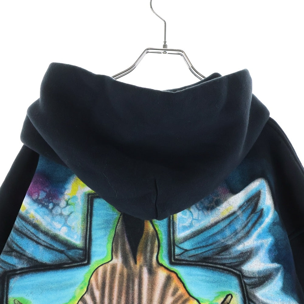SHIRT KING PHADE(シャツキングフェード) FREE MY PEOPLE HOODIE グラフィックプリント プルオーバー スウェットパーカー ブラック