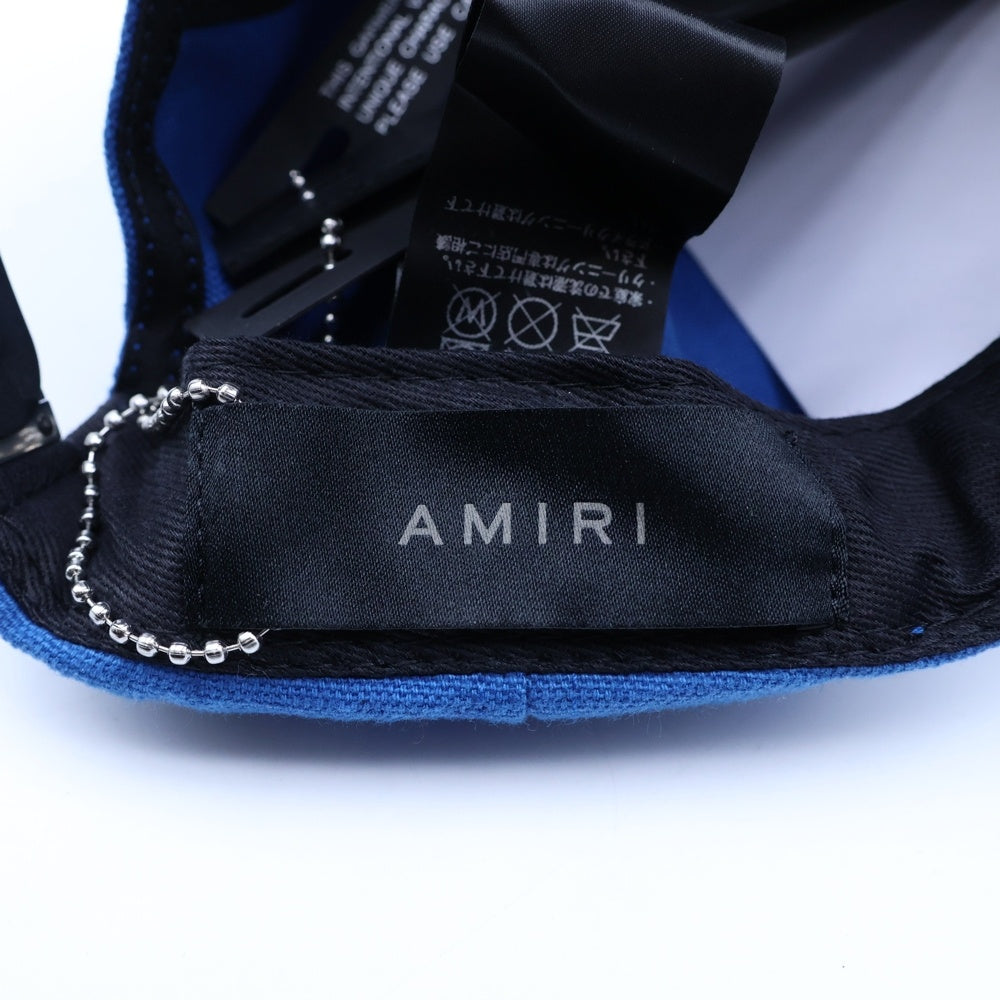 AMIRI(アミリ) FULL CANVAS MA HAT ロゴ刺繍 キャンバス ベースボールキャップ ブルー AMHACP1016