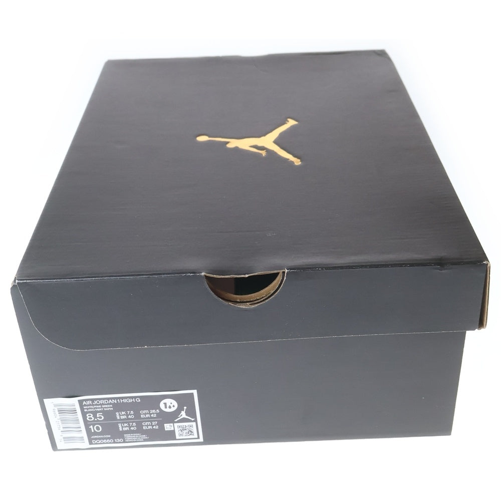 NIKE(ナイキ) AIR JORDAN 1 HIGH GOLF DQ0660-130 エアジョーダン1 ハイ ゴルフ ハイカットスニーカー シューズ ホワイト/グリーン US8.5/26.5cm