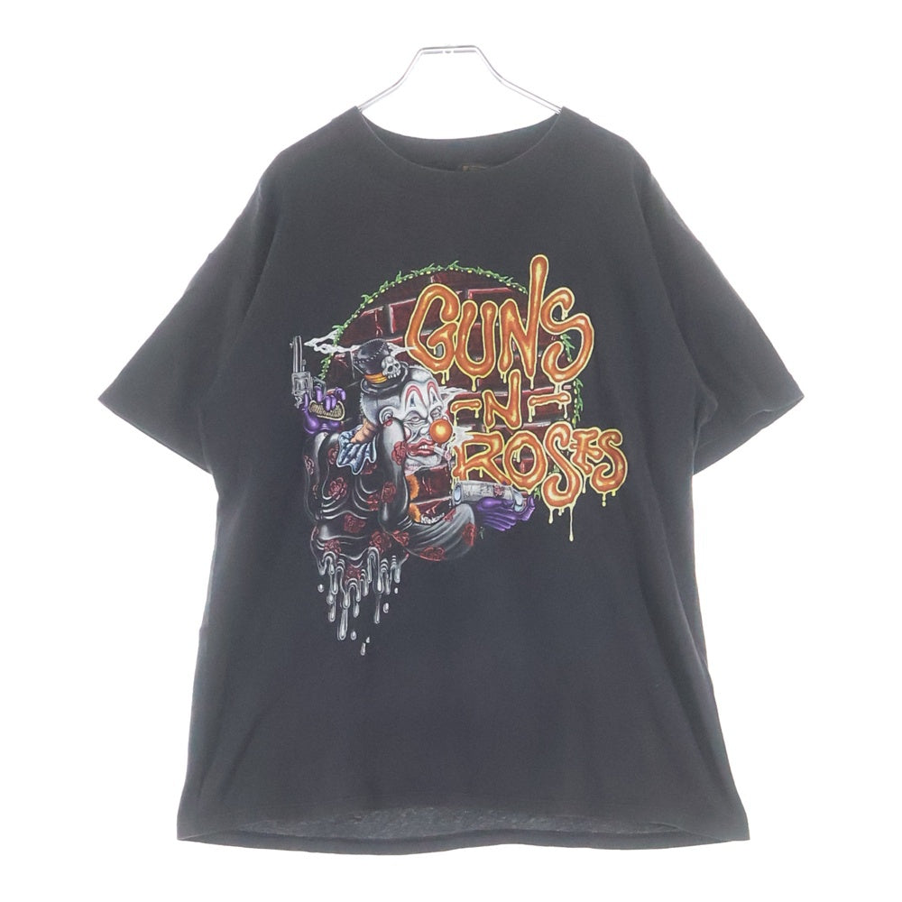 VINTAGE(ヴィンテージ) 90s GUNS N' ROSES 1993 CLOWN BROCK ガンズ アンド ローゼズ クラウンブロック フロントプリントTシャツ カットソー ブラック