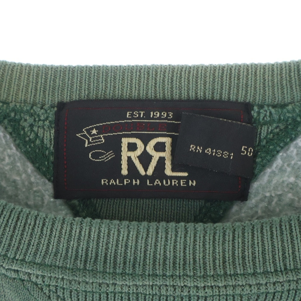 RRL(ダブルアールエル) フロント グラフィックプリント スウェットシャツ グリーン 782629627001