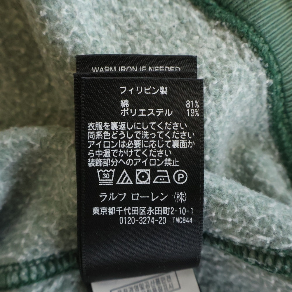 RRL(ダブルアールエル) フロント グラフィックプリント スウェットシャツ グリーン 782629627001