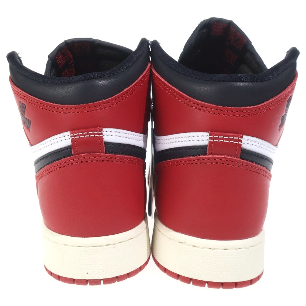 NIKE(ナイキ) GS AIR JORDAN 1 RETRO HIGH OG Black Toe Reimagined エアジョーダンワン ブラックトゥリイマジンド ハイカットスニーカー US5Y/23.5cm FD1437-106 レディース