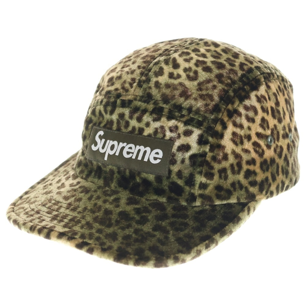 SUPREME(シュプリーム) 24SS Leopard Velvet Camp Cap レオパードベルベットキャンプキャップ 帽子 ベージュ