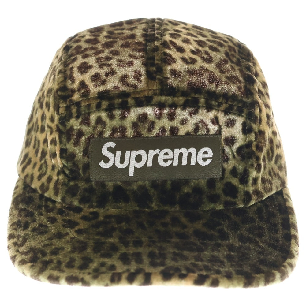 SUPREME(シュプリーム) 24SS Leopard Velvet Camp Cap レオパードベルベットキャンプキャップ 帽子 ベージュ