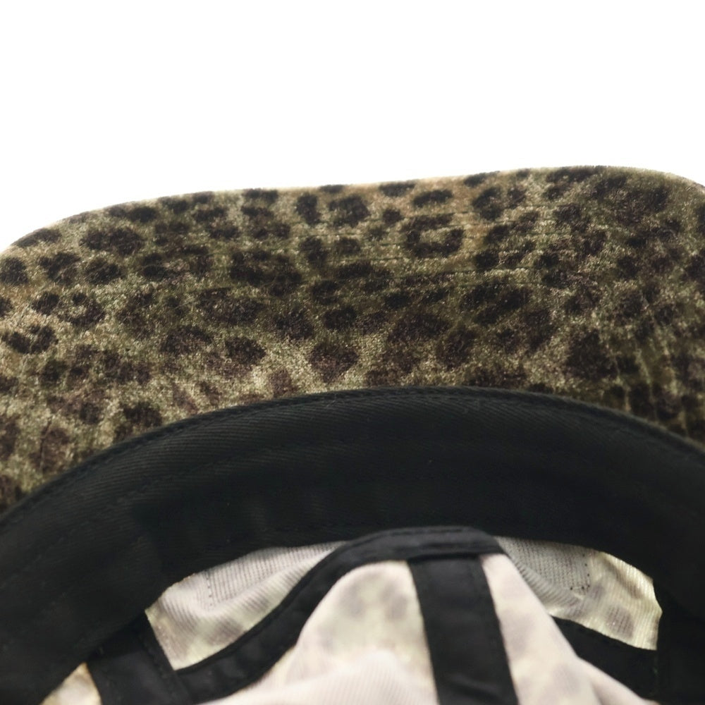 SUPREME(シュプリーム) 24SS Leopard Velvet Camp Cap レオパードベルベットキャンプキャップ 帽子 ベージュ