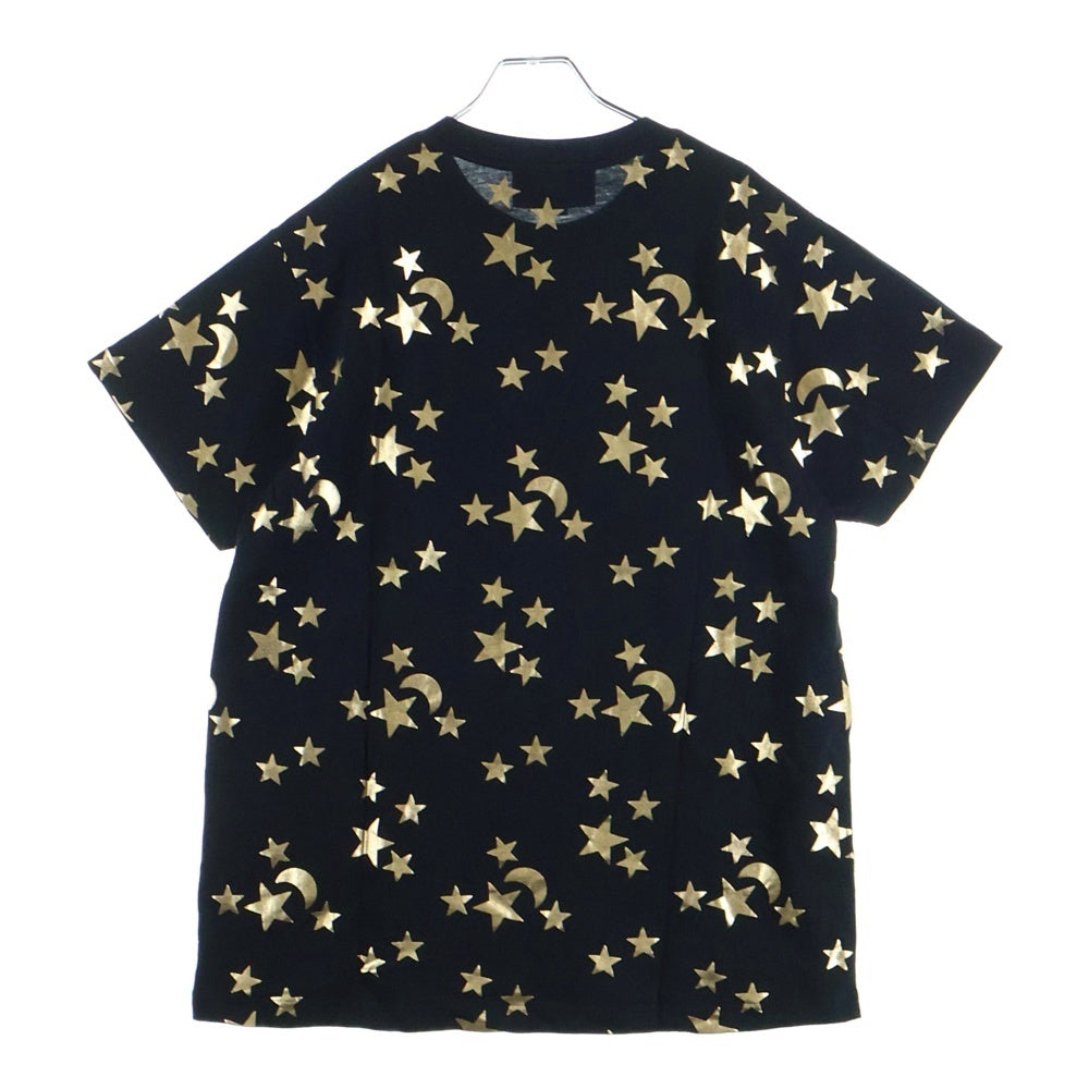 GUCCI(グッチ) スタープリント総柄 シェリーラインロゴ クルーネック 半袖Tシャツ カットソー ブラック 580968