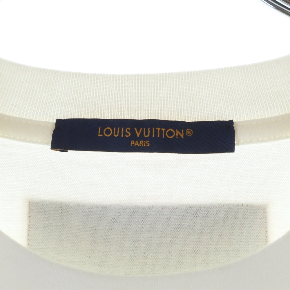 LOUIS VUITTON(ルイヴィトン) 23SS LVジャズフライヤー プリント クルーネック 半袖Tシャツ カットソー ホワイト RM231M NPG HOY30W