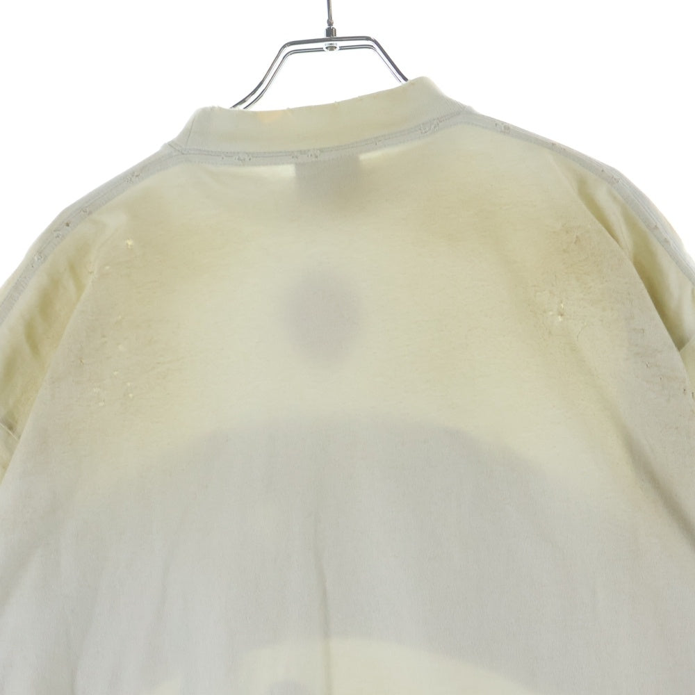 BALENCIAGA(バレンシアガ) 23SS SKATER OVERSIZED T-shirtスケーター クラッシュダストワッペン加工 半袖Tシャツ カットソー ホワイト 739028 TOVN2