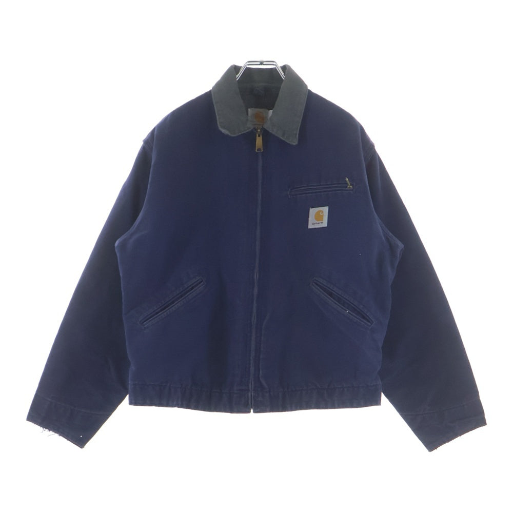 CARHARTT(カーハート) 90S 裏地ストライプブランケット デストロイ ワークジャケット ブルー