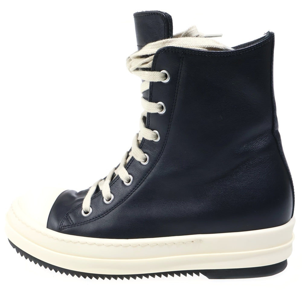 Rick Owens(リックオウエンス) RAMONES ラモーンズ サイドジップレザーハイカットスニーカー シューズ ブラック 64870