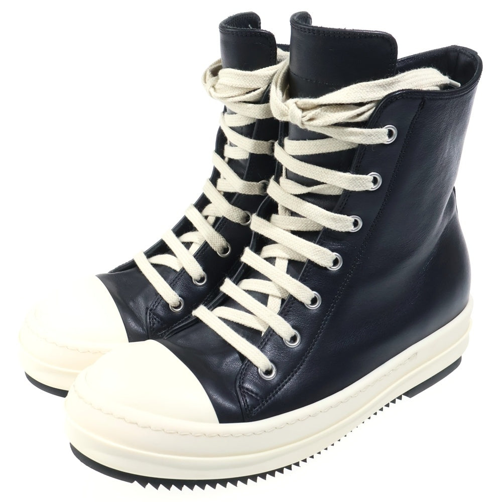 Rick Owens(リックオウエンス) RAMONES ラモーンズ サイドジップレザーハイカットスニーカー シューズ ブラック 64870