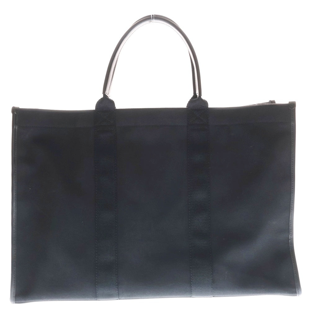BALENCIAGA(バレンシアガ) ハードウェア レザー キャンバス ロゴプリント トートバッグ ブラック 671403 レディース