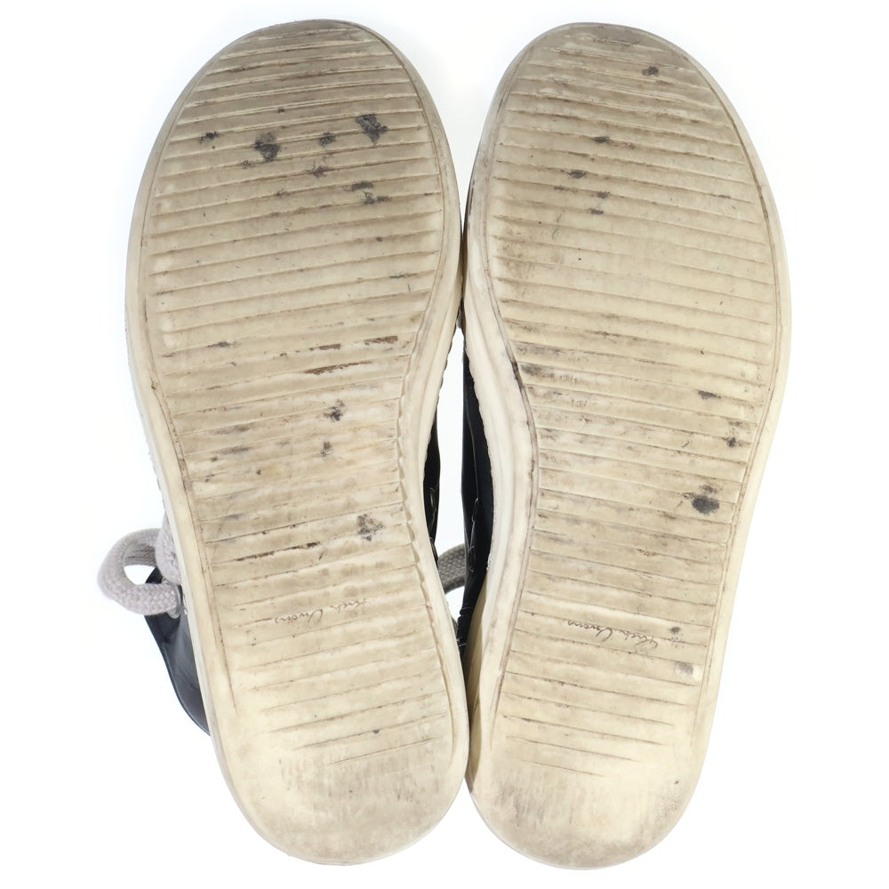 Rick Owens(リックオウエンス) JUMBOLACE RAMONES ジャンボレース ラモーンズ レザー ハイカットスニーカー ブラック