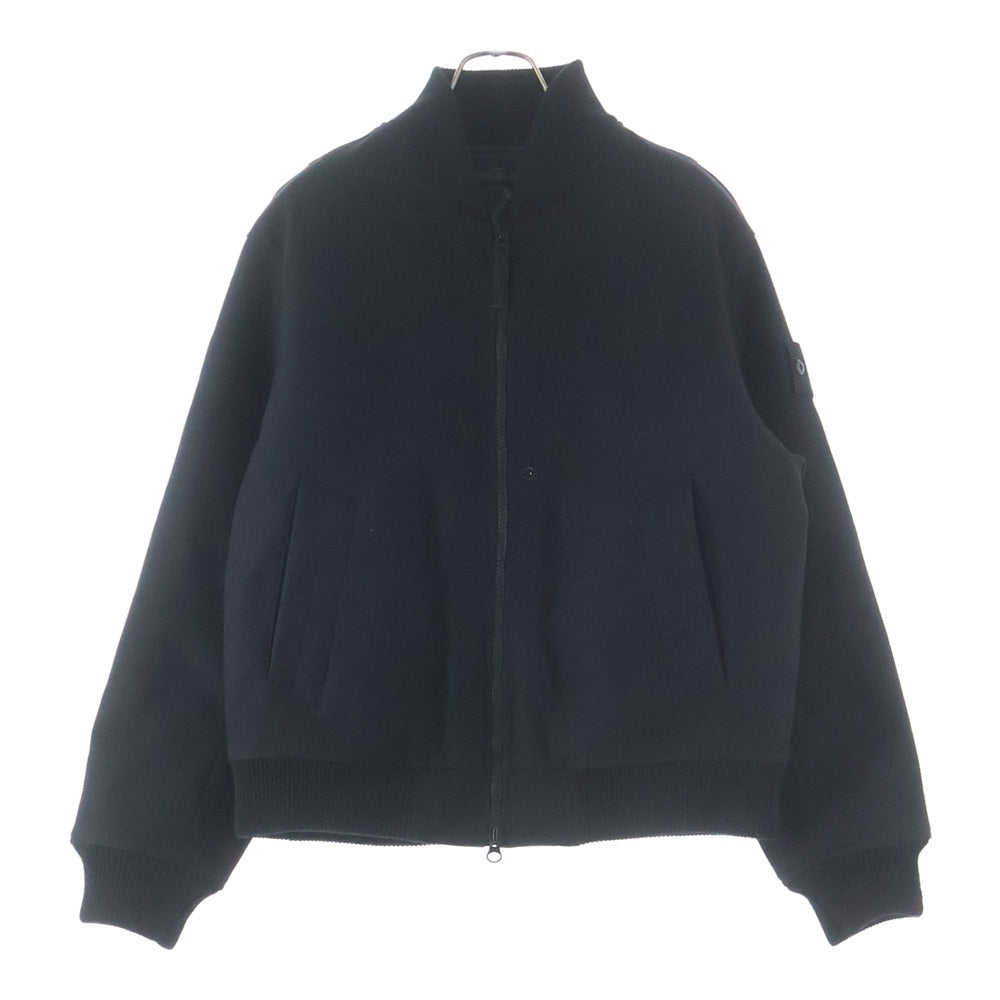 STONE ISLAND(ストーンアイランド) BLOUSON コンパスロゴ ジップアップ ウールジャケット ブルゾン ブラック K2S154100102S0F18