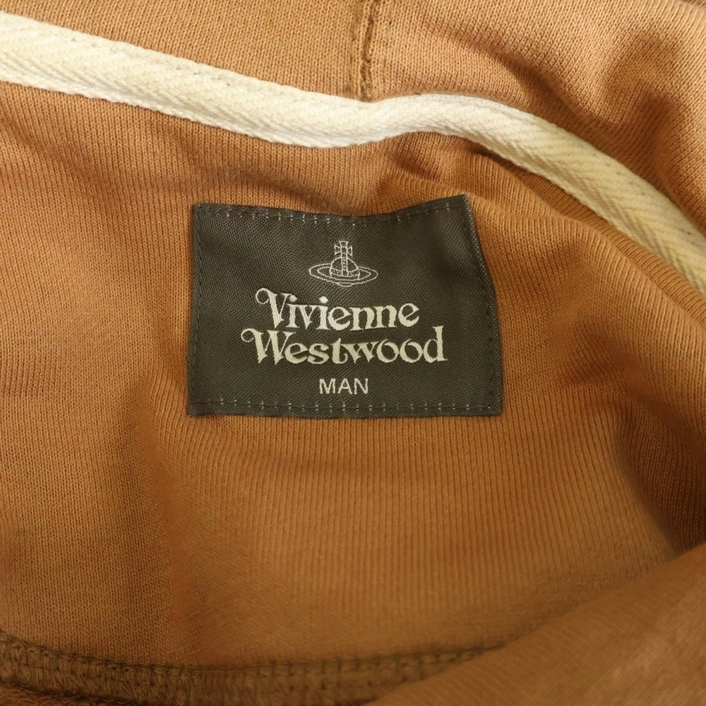 Vivienne Westwood MAN(ヴィヴィアンウエストウッドマン) フロントロゴ刺繍 プルオーバーパーカー VW-J2-73936 オレンジ