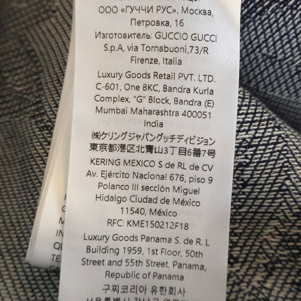 GUCCI(グッチ) 25SS DENIM JACQUARD SHIRT フローラル ジャガード デニムシャツジャケット インディゴ 822248 XDC9T
