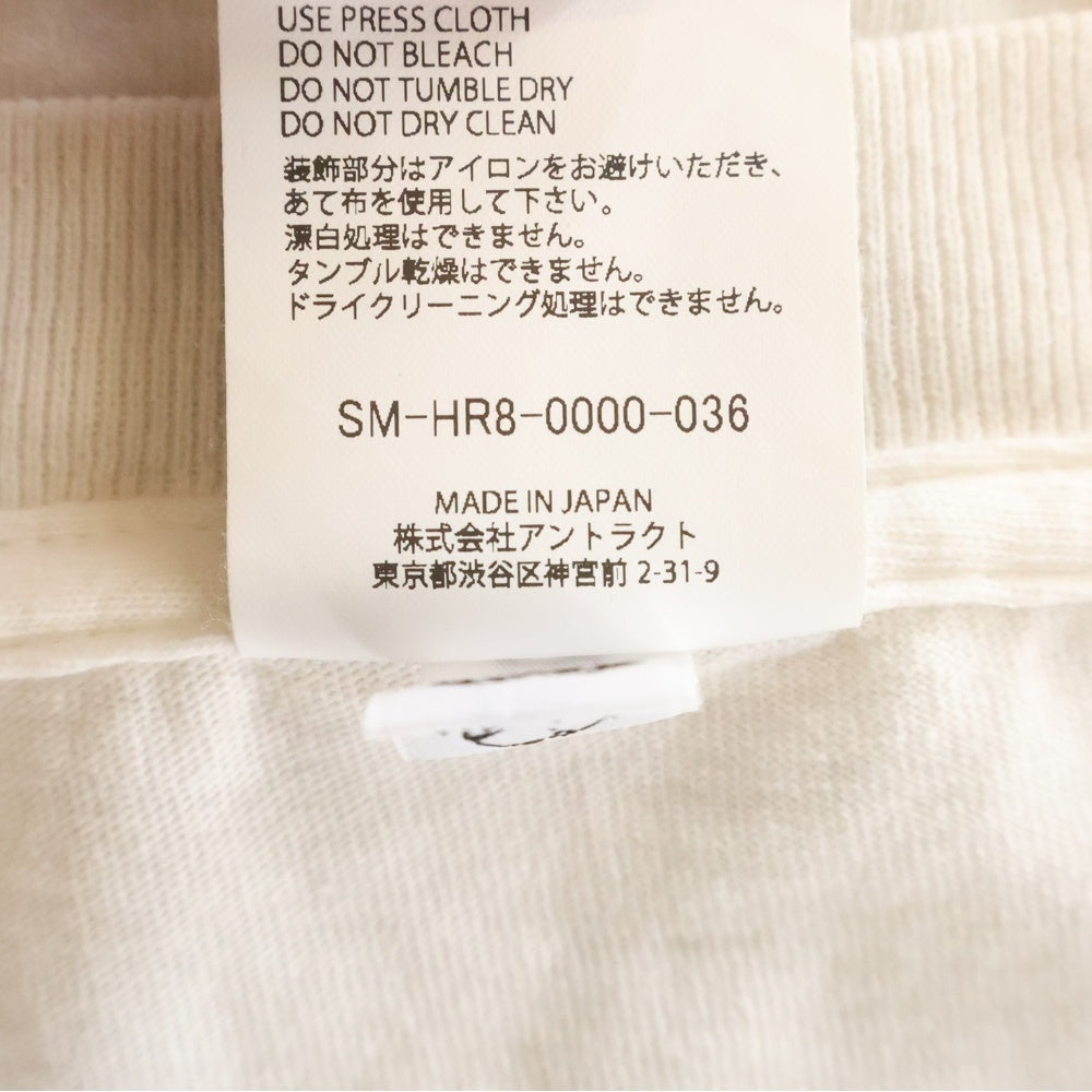 SAINT MICHAEL(セントマイケル) 25SS BRAIN ブレイン フロントプリント クルーネック長袖Tシャツ カットソー ホワイト SM-HR8-0000-036