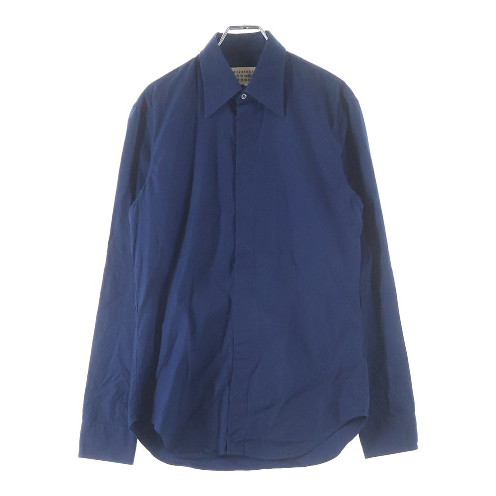 Maison Martin Margiela(メゾンマルタンマルジェラ) 21SS 比翼ボタン 長袖シャツ ネイビー S50DL0435 S43001