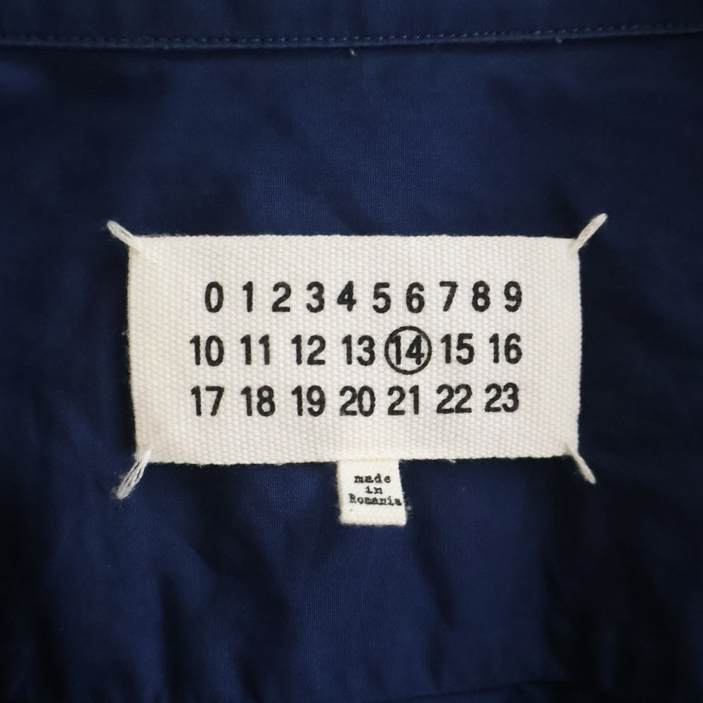 Maison Martin Margiela(メゾンマルタンマルジェラ) 21SS 比翼ボタン 長袖シャツ ネイビー S50DL0435 S43001