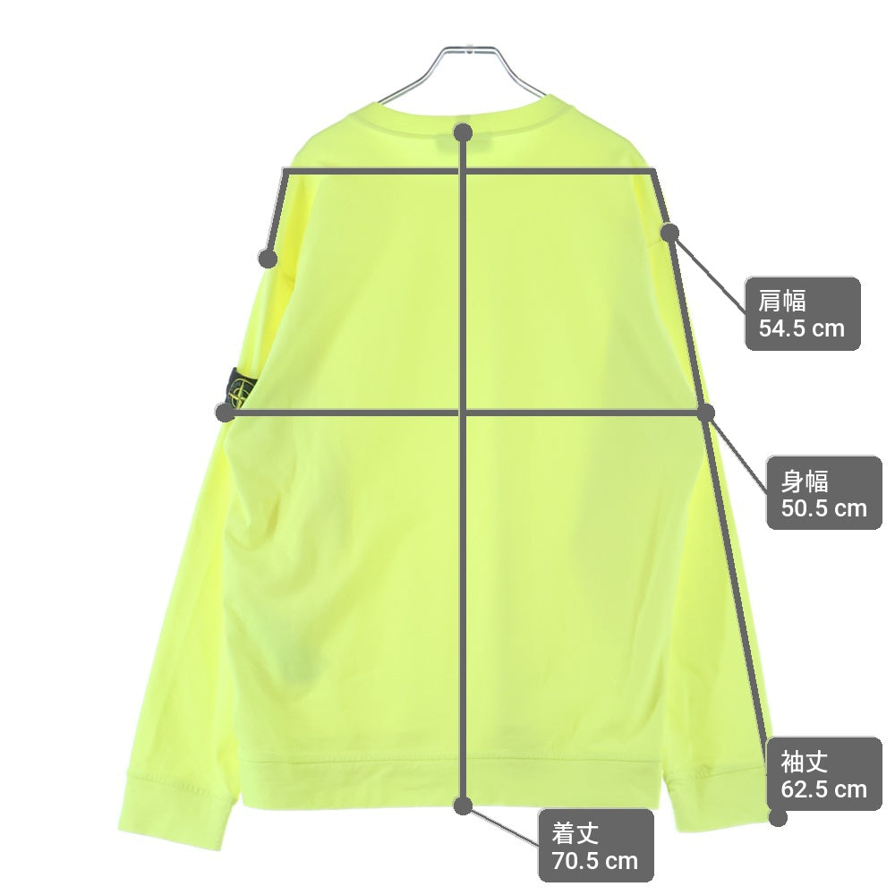 STONE ISLAND(ストーンアイランド) 24SS アームコンパスロゴワッペン クルーネック 長袖Tシャツ カットソー イエロー 801563750