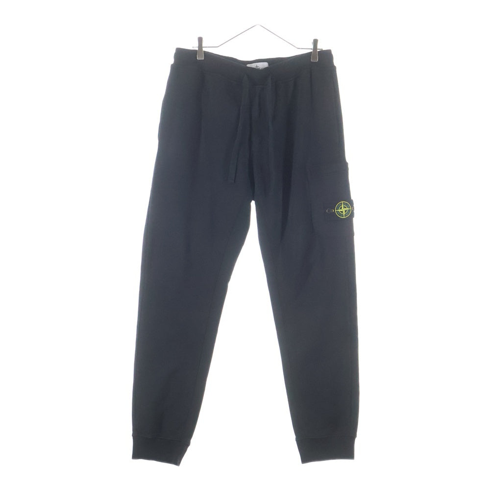STONE ISLAND(ストーンアイランド) 23AW FELPA SWEAT PANTS コンパスロゴワッペン フェルパ スウェットパンツ ブラック 791564551