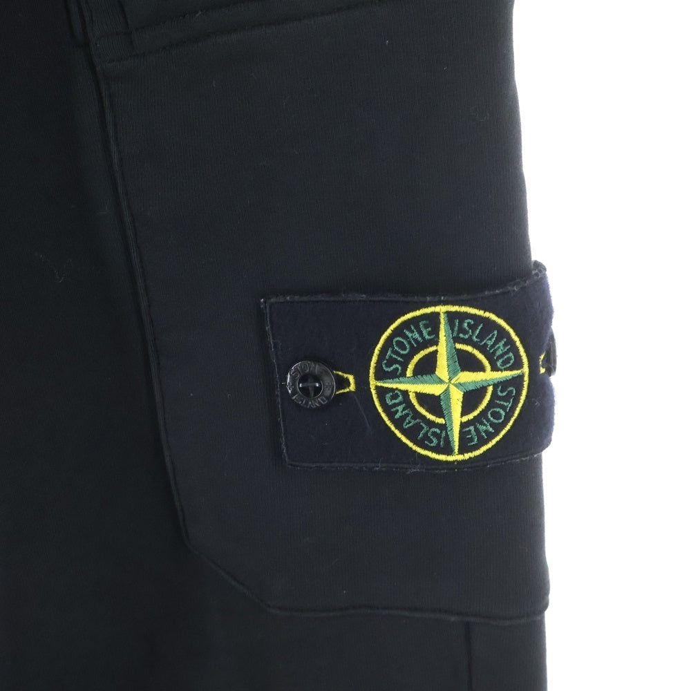 STONE ISLAND(ストーンアイランド) 23AW FELPA SWEAT PANTS コンパスロゴワッペン フェルパ スウェットパンツ ブラック 791564551