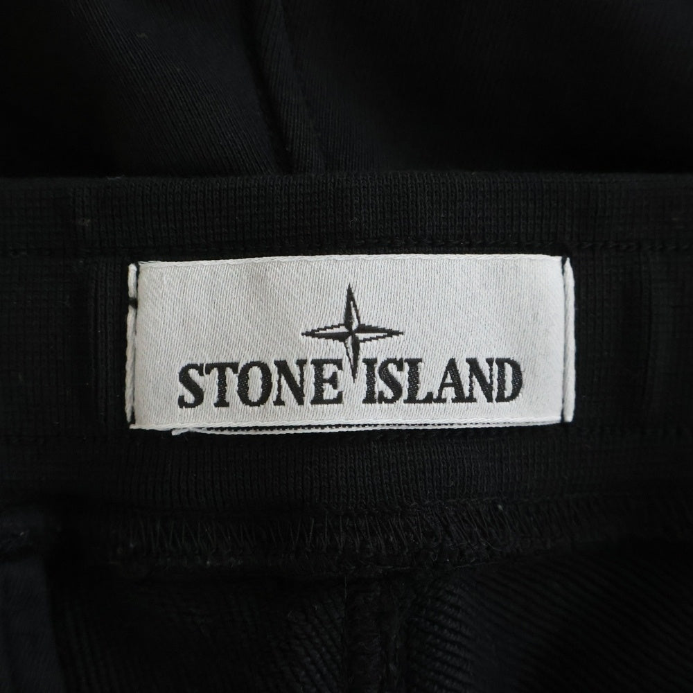 STONE ISLAND(ストーンアイランド) 23AW FELPA SWEAT PANTS コンパスロゴワッペン フェルパ スウェットパンツ ブラック 791564551