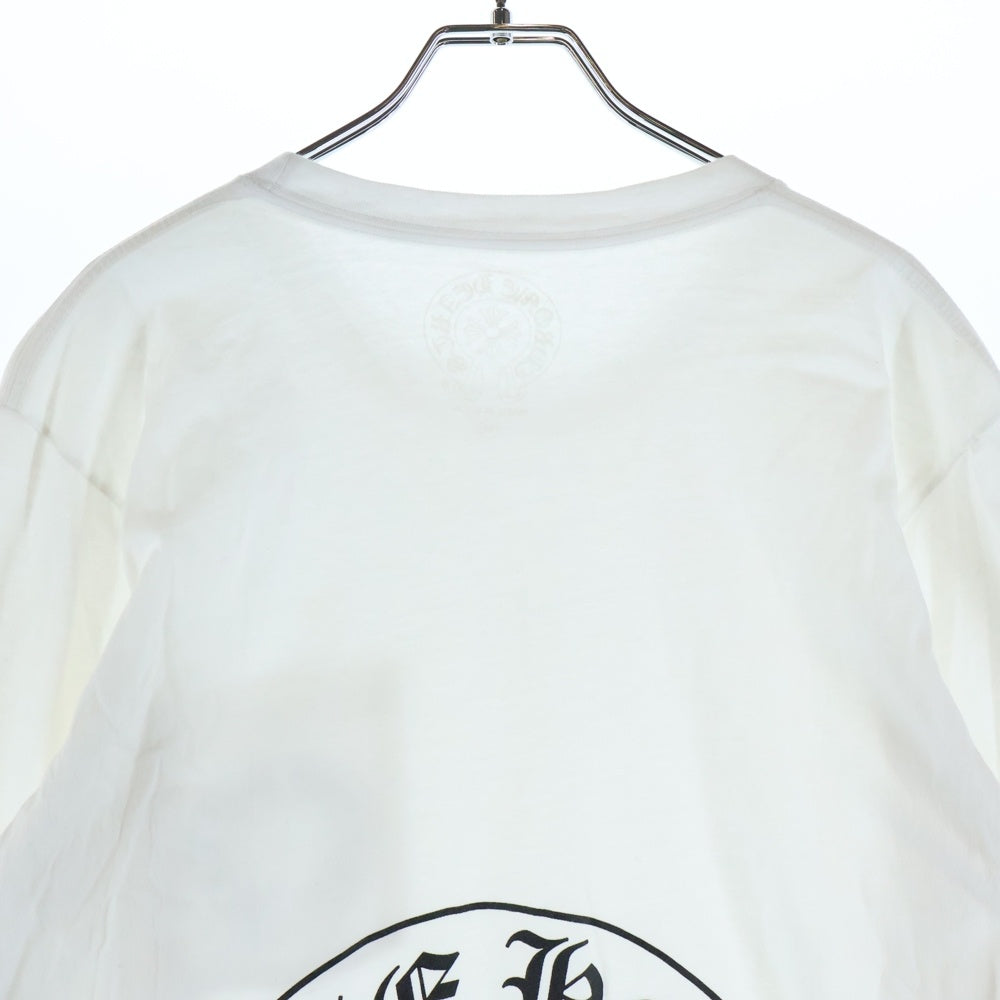 CHROME HEARTS(クロムハーツ) Horseshoe Arm Floral L/S Tee バックホースシュー アームフローラル 長袖Tシャツ ホワイト
