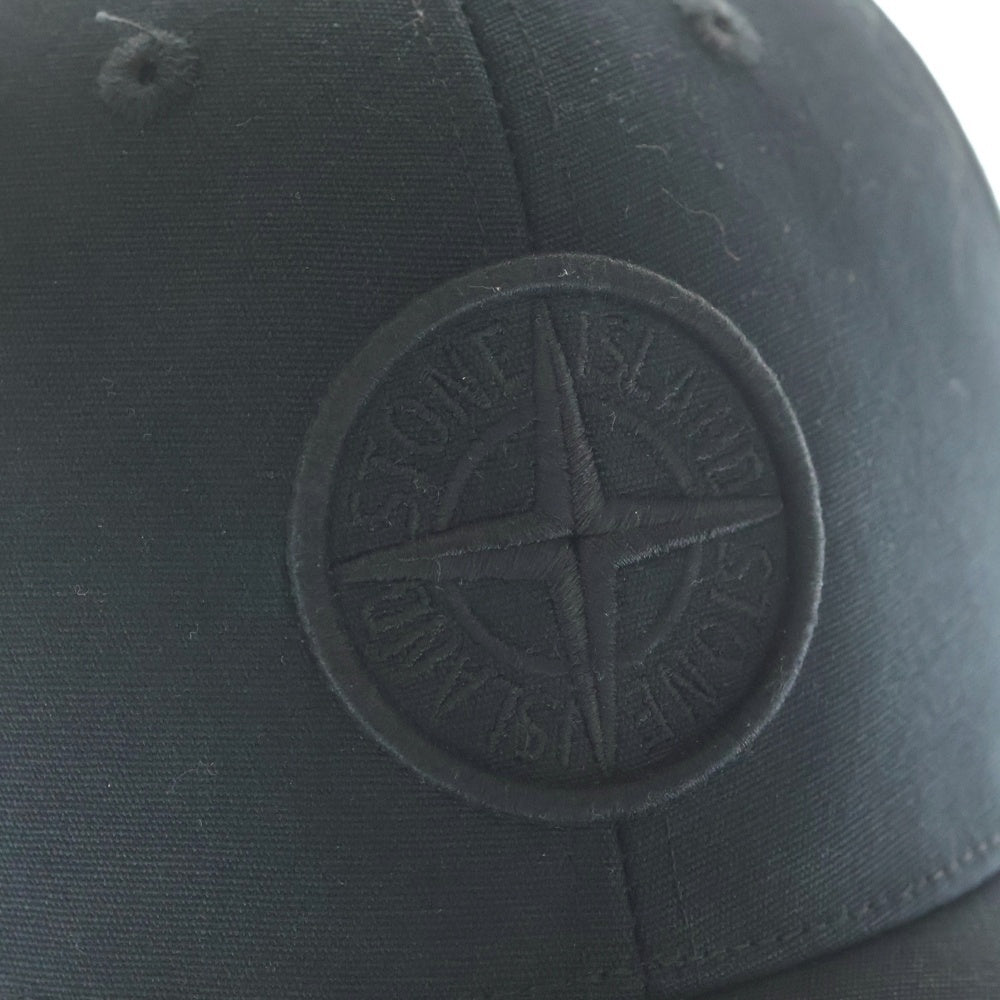 STONE ISLAND(ストーンアイランド) 25SS コンパスロゴ刺繍 6パネル ベースボールキャップ ブラック K1S159100996S0065