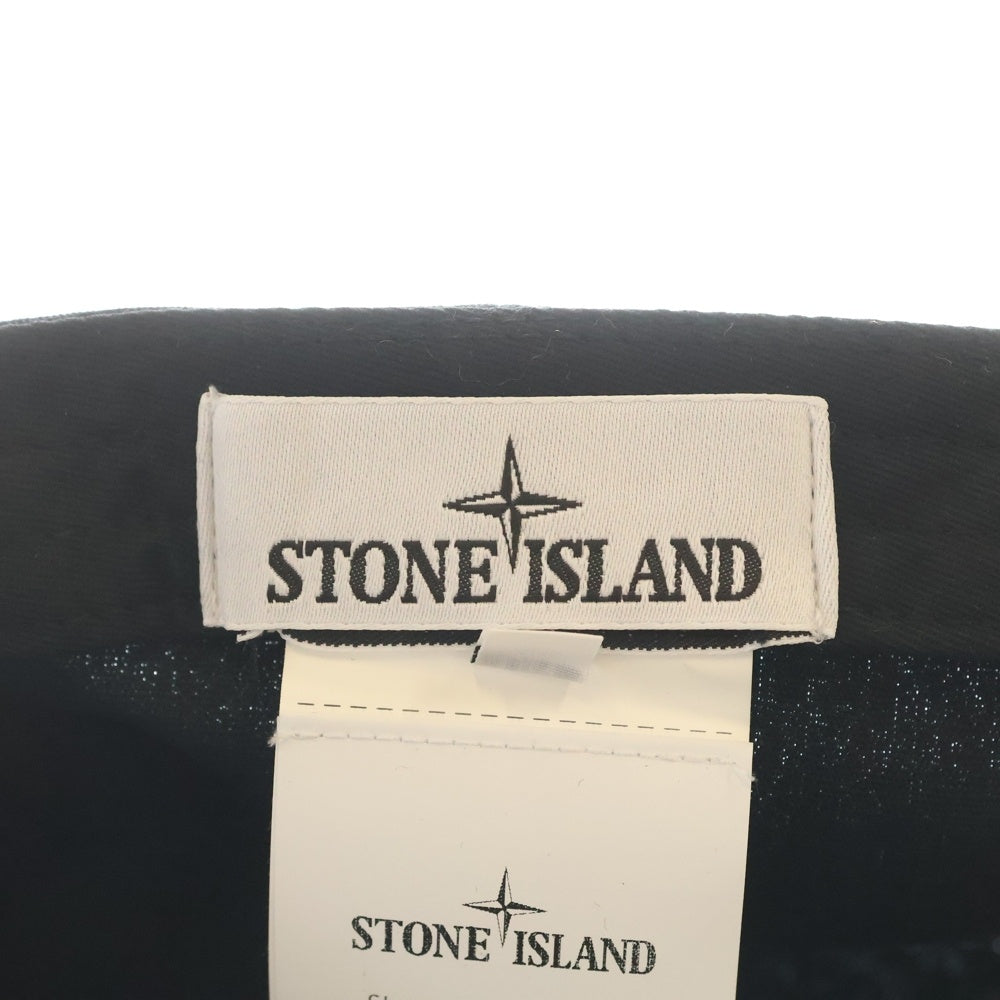STONE ISLAND(ストーンアイランド) 25SS コンパスロゴ刺繍 6パネル ベースボールキャップ ブラック K1S159100996S0065