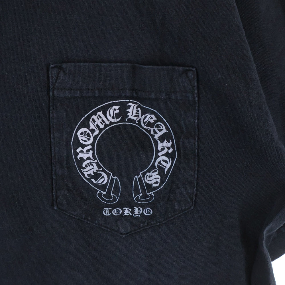 CHROME HEARTS(クロムハーツ) OLD CH T-SHIRT 東京限定 ファックユー バックフローラル フロントホースシュープリント クルーネック 半袖Tシャツ カットソー