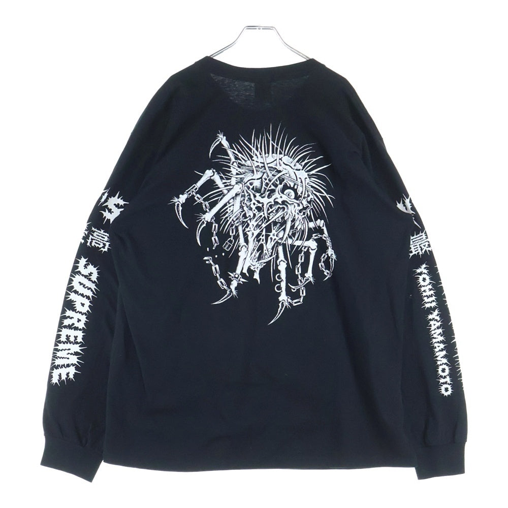 SUPREME(シュプリーム) 25AW ×Y's by Yohji Yamamoto L/S Tee ワイズ バイ ヨウジヤマモト 袖ロゴプリントクルーネック長袖Tシャツカットソー ブラック