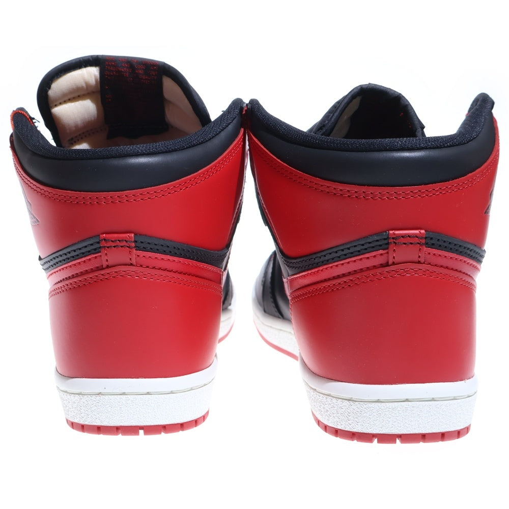 NIKE(ナイキ) AIR JORDAN 1 HIGH 85 BRED エアジョーダン1 ブレッド ハイカットスニーカー ブラック/レッド US9.5/27.5cm HV6674-067