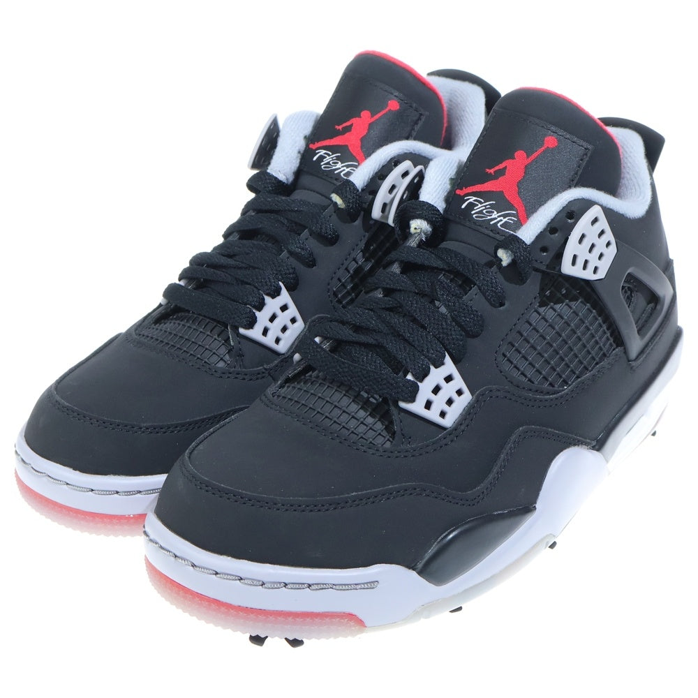 NIKE(ナイキ) AIR JORDAN 4 Golf Bred エアジョーダン ゴルフ ブレッド ローカットスニーカー ブラック/レッド US8/26.0cm CU9981-002