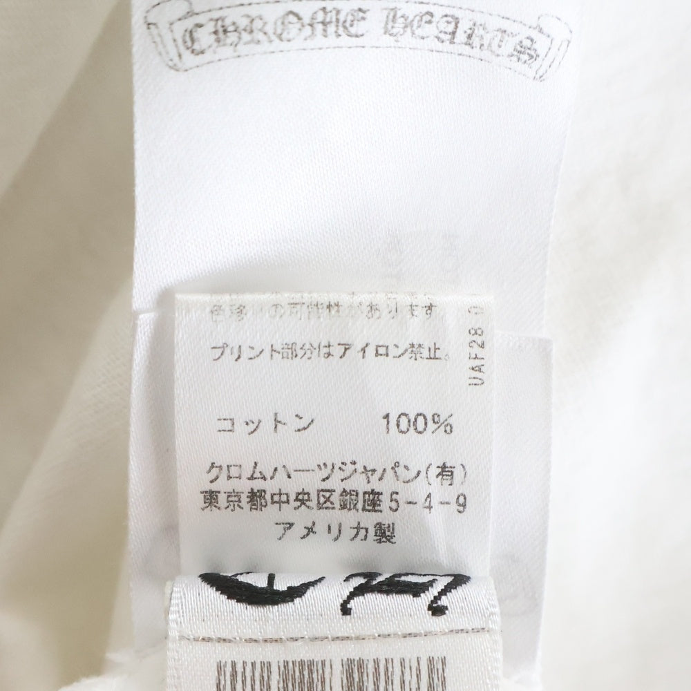 CHROME HEARTS(クロムハーツ) Made in Hollywood Vertical Logo メイドイン ハリウッド ヴァーティカルロゴ 半袖Tシャツ カットソー ホワイト/ピンク