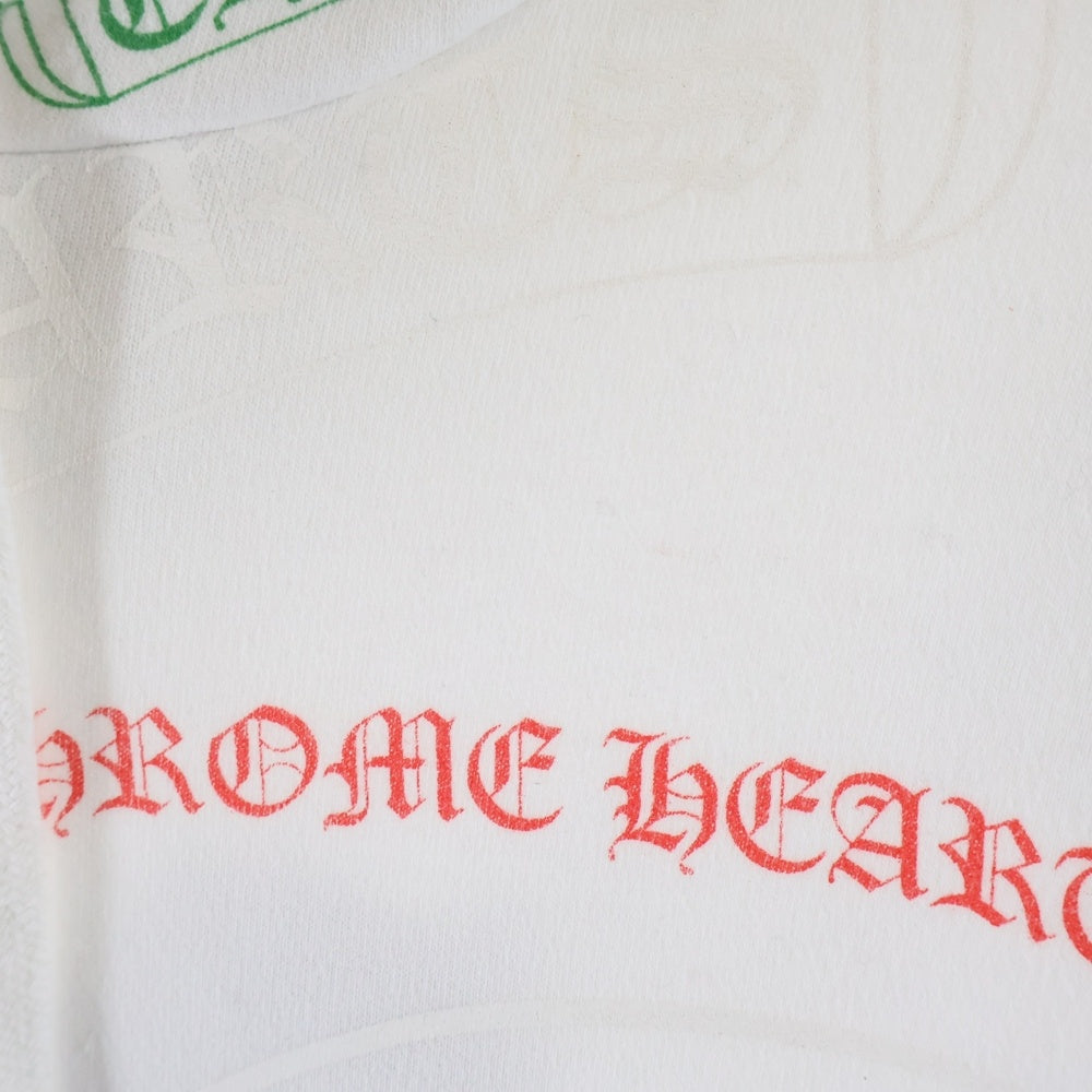CHROME HEARTS(クロムハーツ) STENCIL HOODIE ステンシルプリント プルオーバーパーカー フーディー ホワイト