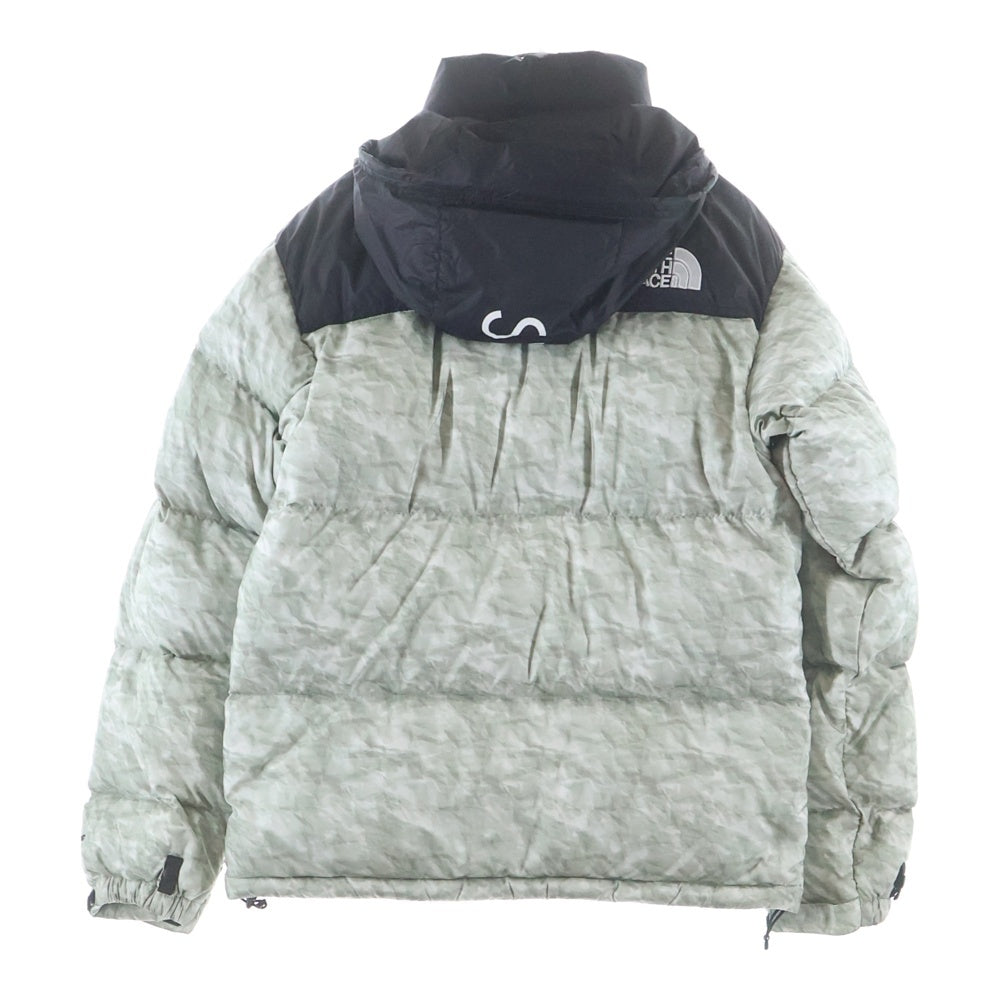 SUPREME(シュプリーム) 19AW ×THE NORTH FACE Paper Print Nuptse Jacket ザ ノースフェイス ペーパープリント ヌプシ ナイロン ダウンジャケット グレー ND91806I